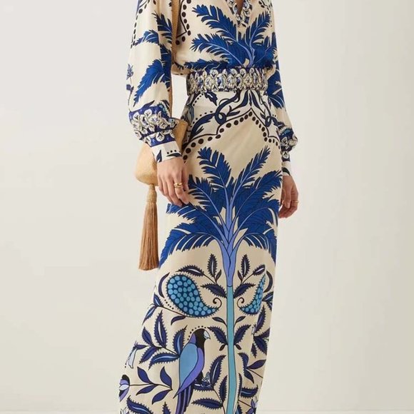 Palm Print Midi Skirts Set - Picture 3 of 16